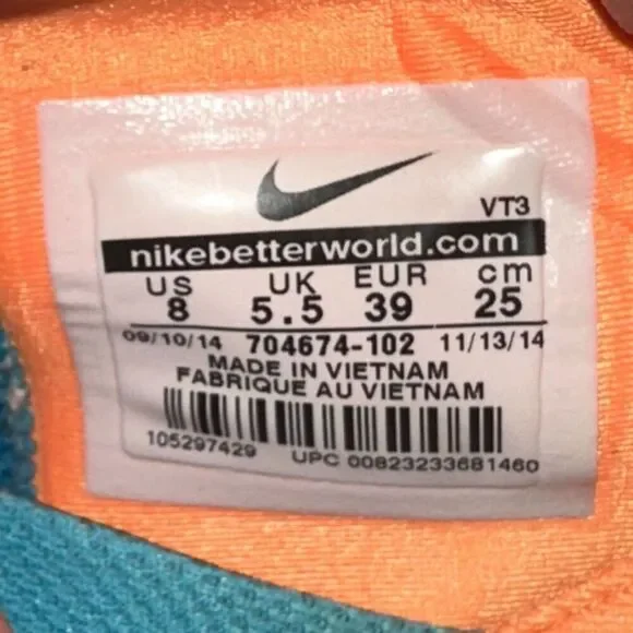 Nike Free 5.0 TR Fit 5 Women’s Size 8 Shoe White Blue Lagoon Running Sneaker - Picture 8 of 9